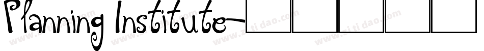 Planning Institute字体转换